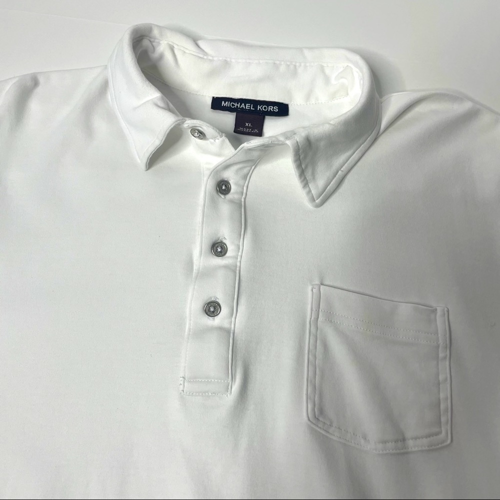 Michael Kors short sleeve white polo shirt XL